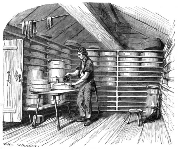 Framed Print : Making Gruyere 1870 Framed Print : Making Gruyere 1870