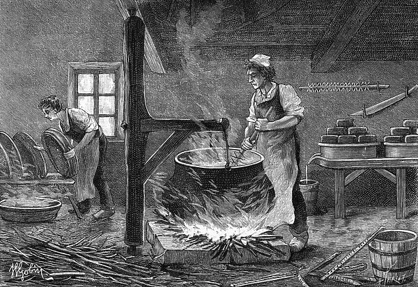 Making Gruyere 1891