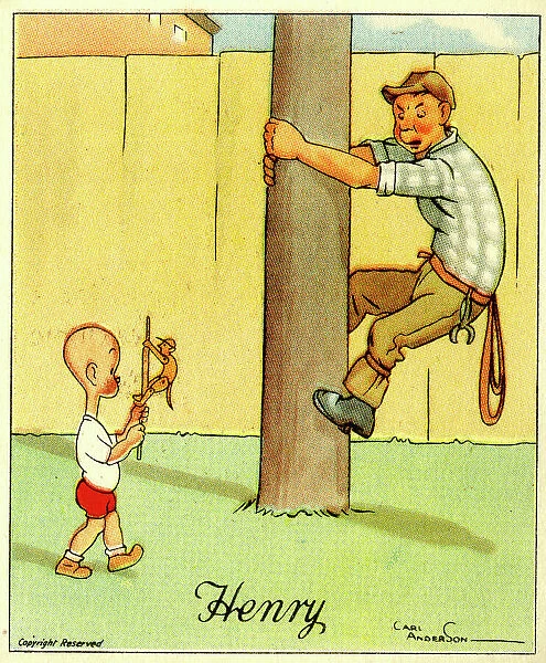 Making a Monkey of Him, Henry cartoon