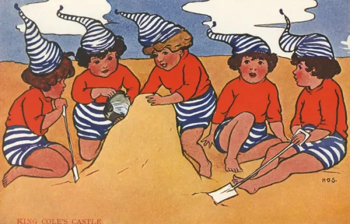 Framed Print : Making sandcastles on the beach Framed Print : Making sandcastles on the beach
