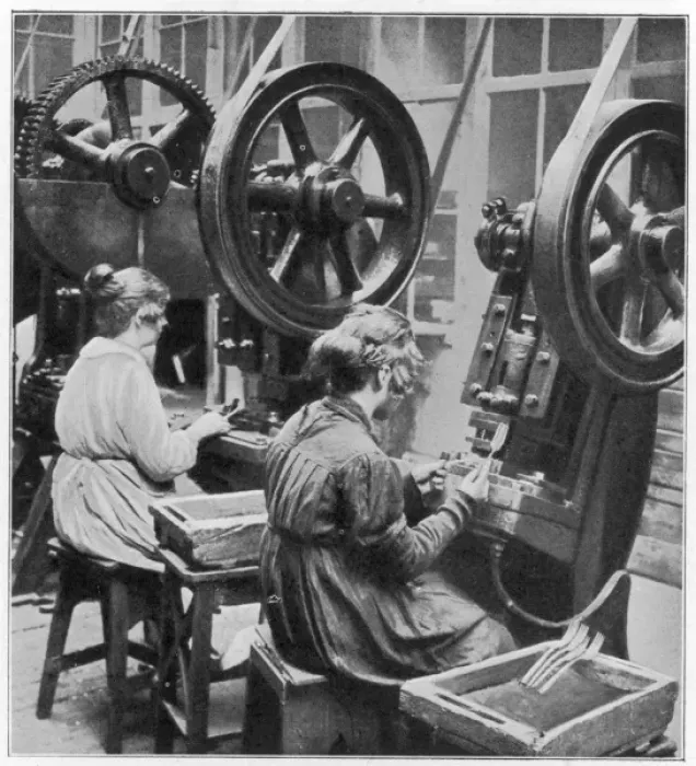 Framed Print : Making Table Forks 1926 Framed Print : Making Table Forks 1926