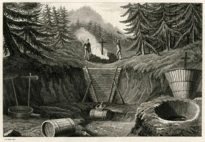 Framed Print : Making tar in the forests of Sweden Framed Print : Making tar in the forests of Sweden