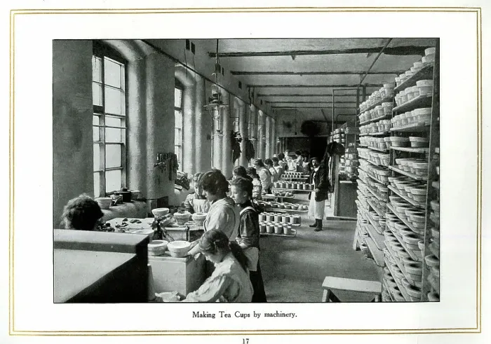 Framed Print : Making tea cups by machinery, Alfred Meakin Framed Print : Making tea cups by machinery, Alfred Meakin