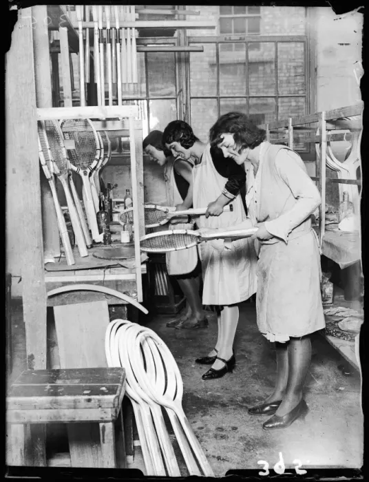 Framed Print : Making Tennis Racquets Framed Print : Making Tennis Racquets