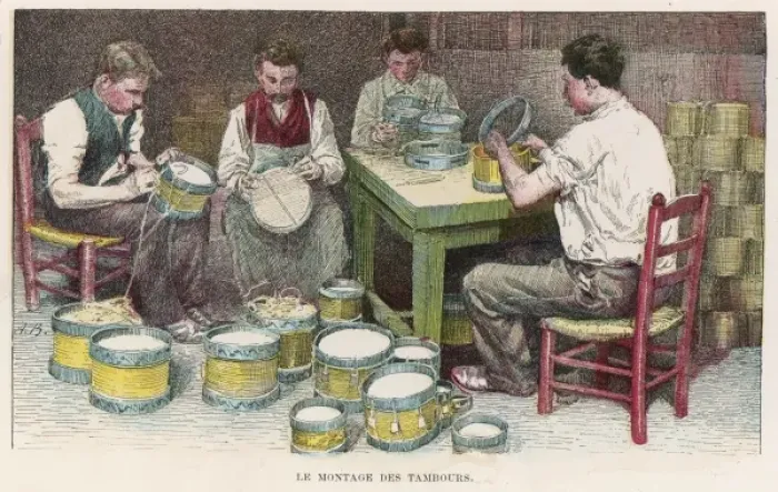 Framed Print : Making Toy Drums 1890 Framed Print : Making Toy Drums 1890
