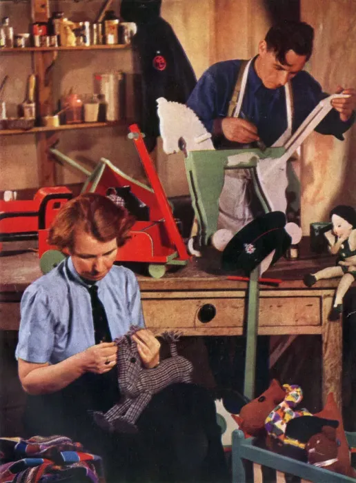 Framed Print : Making Toys at a Fire Station Framed Print : Making Toys at a Fire Station
