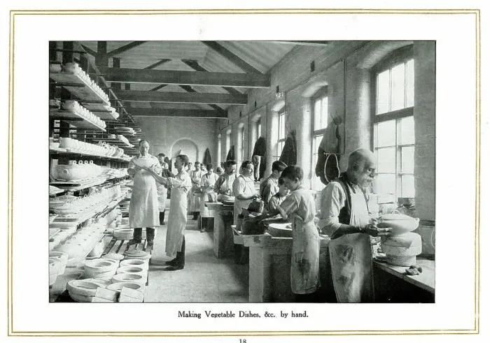 Framed Print : Making vegetable dishes etc by hand, Alfred Meakin Framed Print : Making vegetable dishes etc by hand, Alfred Meakin