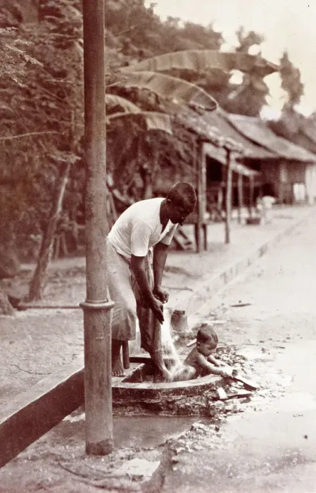 Framed Print : Malay Village Scene 1930s Framed Print : Malay Village Scene 1930s