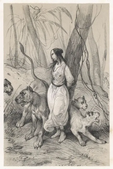 Framed Print : Maldonata and the Lion Framed Print : Maldonata and the Lion