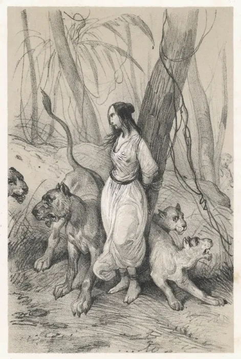 Framed Print : Maldonata and the Lion Framed Print : Maldonata and the Lion