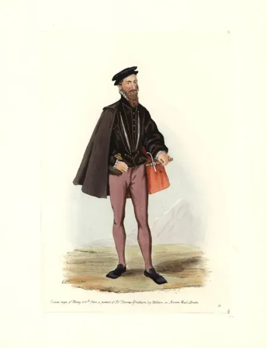 Framed Print : Male costume of the reign of Henry VIII Framed Print : Male costume of the reign of Henry VIII