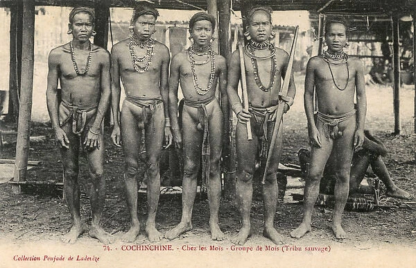 Five male members of the Mois Tribe, Vietnam