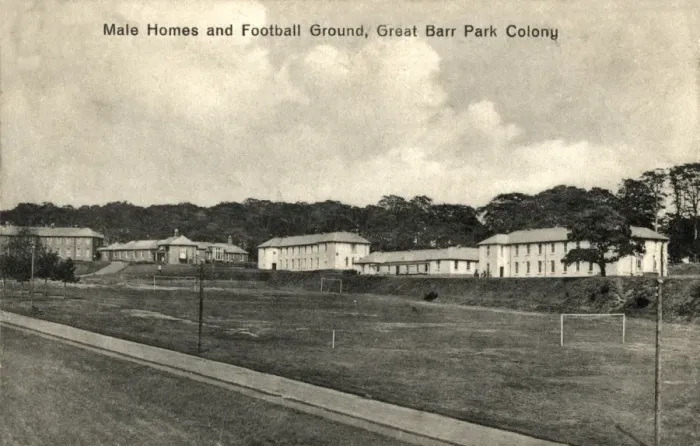 Framed Print : Male Quarters and Football Ground, Great Barr Colony Framed Print : Male Quarters and Football Ground, Great Barr Colony