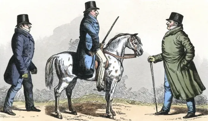 Framed Print : Male Type / 3 Dandies 1820 Framed Print : Male Type / 3 Dandies 1820