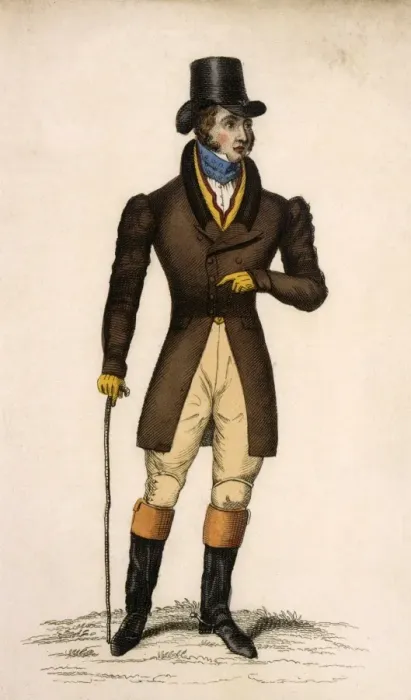 Framed Print : Male Walking Dress 1827 Framed Print : Male Walking Dress 1827