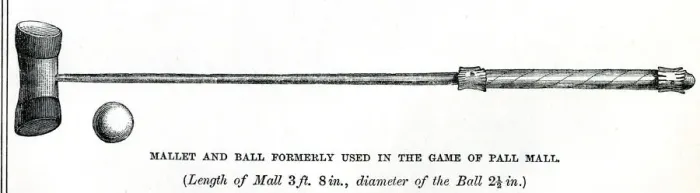 Framed Print : Mallet and ball used in game of Pall Mall