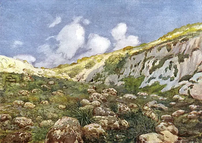 Framed Print : Malta / Gozo Valley 1909 Framed Print : Malta / Gozo Valley 1909