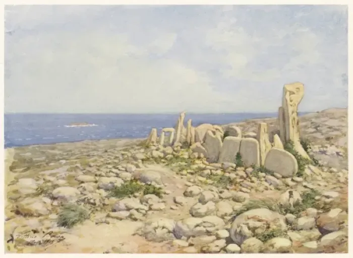 Framed Print : Malta / Hagar Qim / 1909 Framed Print : Malta / Hagar Qim / 1909