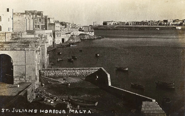 Malta - St Julians Harbour - WWI era