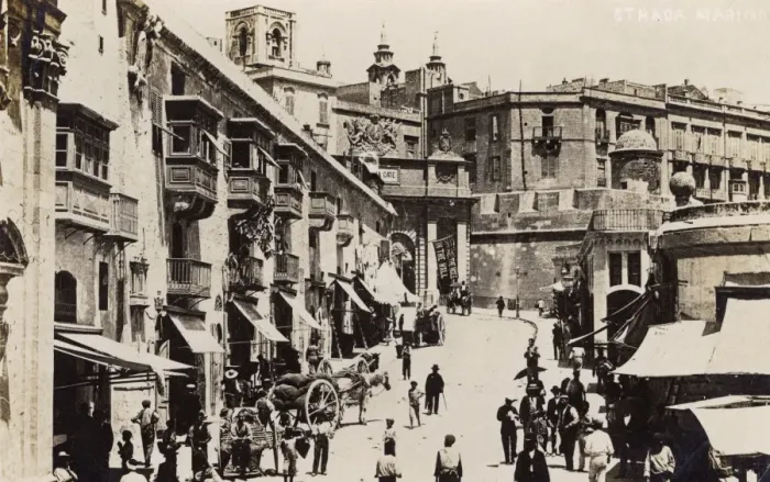 Framed Print : Malta - Strada Marina, Valletta - WWI era Framed Print : Malta - Strada Marina, Valletta - WWI era