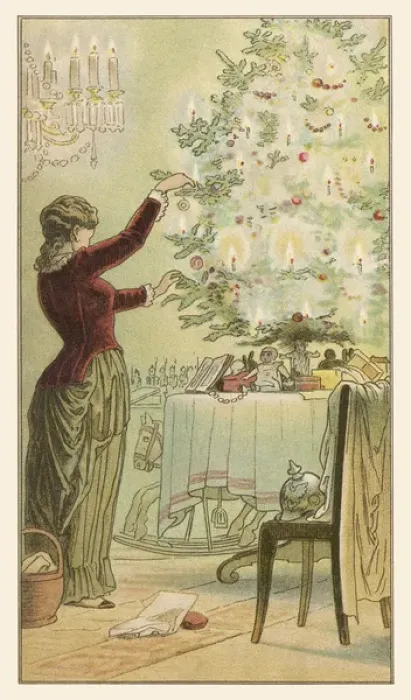 Framed Print : Mama Decks the Tree Framed Print : Mama Decks the Tree