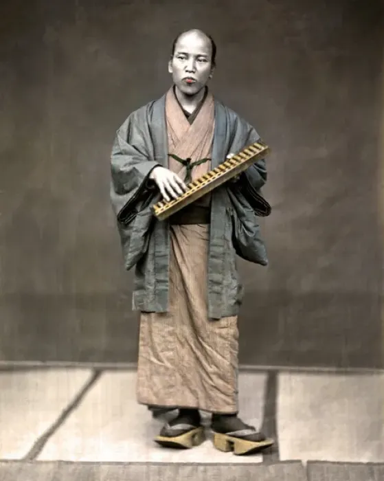 Framed Print : Man with abacus, Japan Framed Print : Man with abacus, Japan