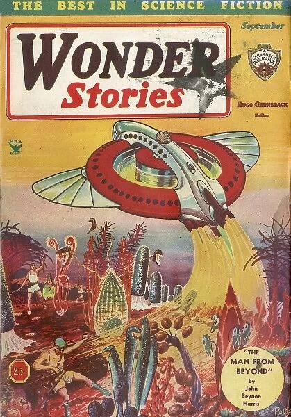 The Man from Beyond, Wonder Stories SciFi Magazine Cover
