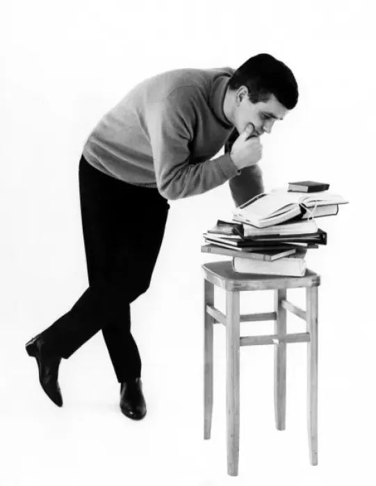 Framed Print : A Man with Books Framed Print : A Man with Books