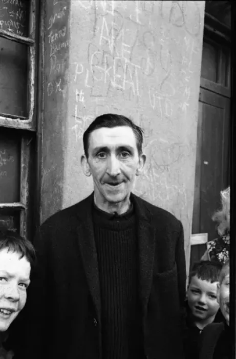 Framed Print : Man and boys on a street, Belfast, Northern Ireland Framed Print : Man and boys on a street, Belfast, Northern Ireland