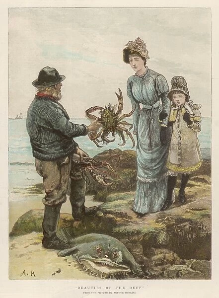 Man Catches Crab  /  1882