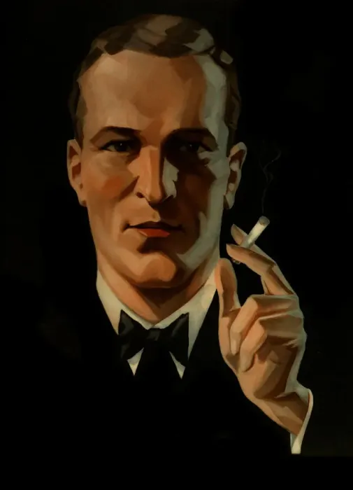 Framed Print : Man with cigarette