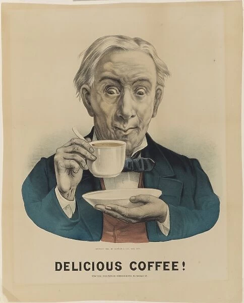 Man drinking a cup of delicious Coffee