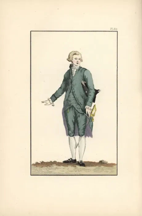 Framed Print : Man in fashionable suit, 1788 Framed Print : Man in fashionable suit, 1788