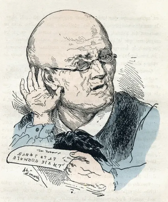 Framed Print : Man Hard of Hearing / 1881 Framed Print : Man Hard of Hearing / 1881