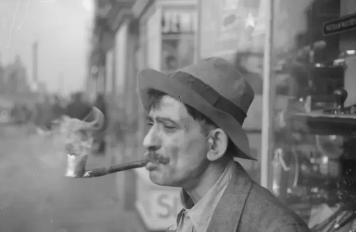 Framed Print : Man with homemade pipe, Washington, D. C Framed Print : Man with homemade pipe, Washington, D. C
