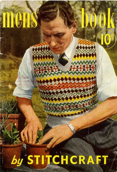Man in knitted waistcoat by Stitchcraft
