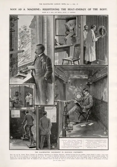 Framed Print : Man as Machine. Registering the Heat-Energy of the Body