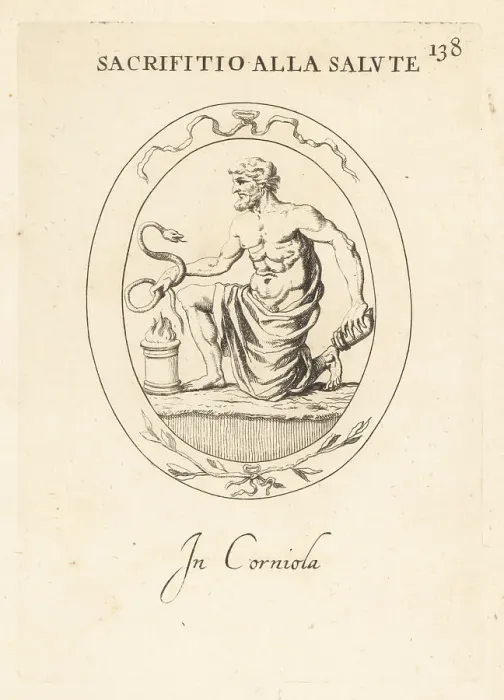 Framed Print : A man making a sacrfice to the Greek gods of health Framed Print : A man making a sacrfice to the Greek gods of health