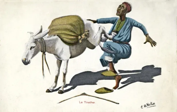Framed Print : A man and his mule in Egypt Framed Print : A man and his mule in Egypt