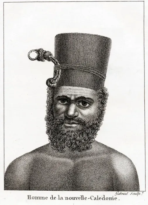 Framed Print : Man of New Caledonia Date: circa 1800 Framed Print : Man of New Caledonia Date: circa 1800