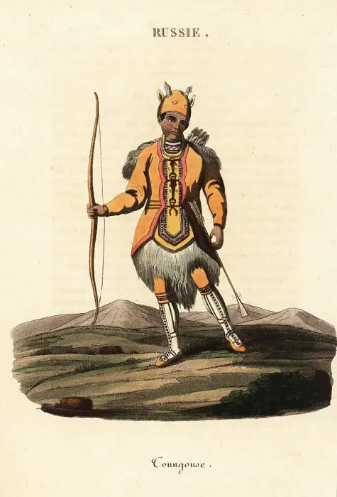 Framed Print : Man of the nomadic Evenki people, 18th century Framed Print : Man of the nomadic Evenki people, 18th century