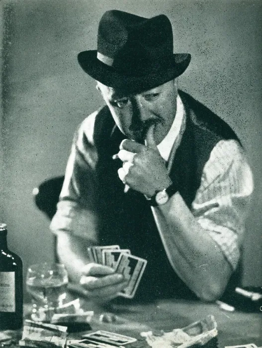 Framed Print : Man Playing Cards Framed Print : Man Playing Cards