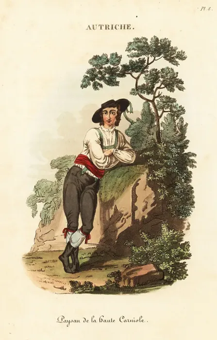 Framed Print : Man of Slovenia, 18th century Framed Print : Man of Slovenia, 18th century