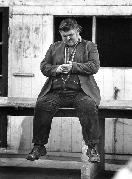 Man on empty stall, Penkridge Market