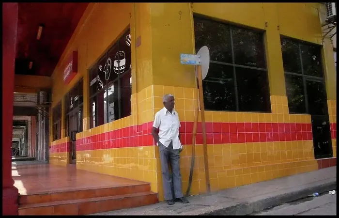 Framed Print : Man on street corner, Havana, Cuba Framed Print : Man on street corner, Havana, Cuba