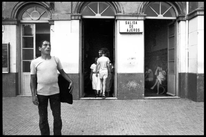 Framed Print : Man at train station, Valencia, Spain Framed Print : Man at train station, Valencia, Spain