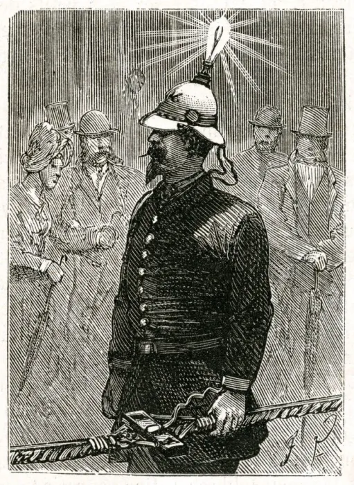Framed Print : Man wearing Edisons electric lamp on his head, New York Framed Print : Man wearing Edisons electric lamp on his head, New York