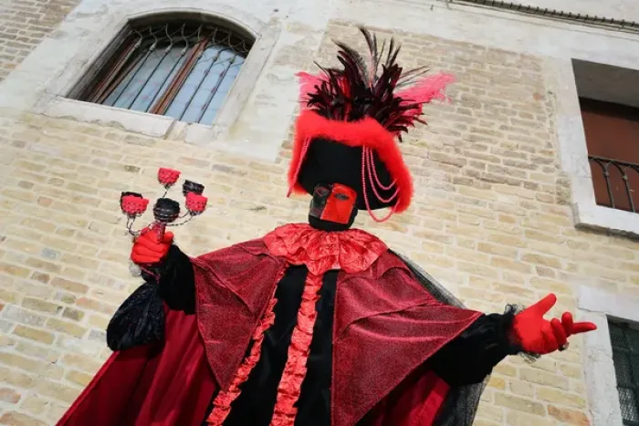 Framed Print : Man wearing Venice Carnival Costume Framed Print : Man wearing Venice Carnival Costume