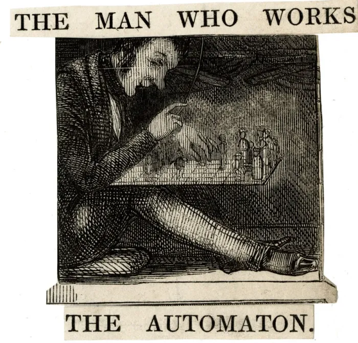 Framed Print : The Man Who Works The Automaton Framed Print : The Man Who Works The Automaton