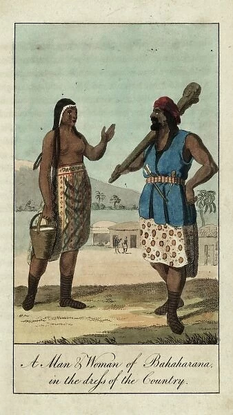 A man and woman of Bahaharana, Africa